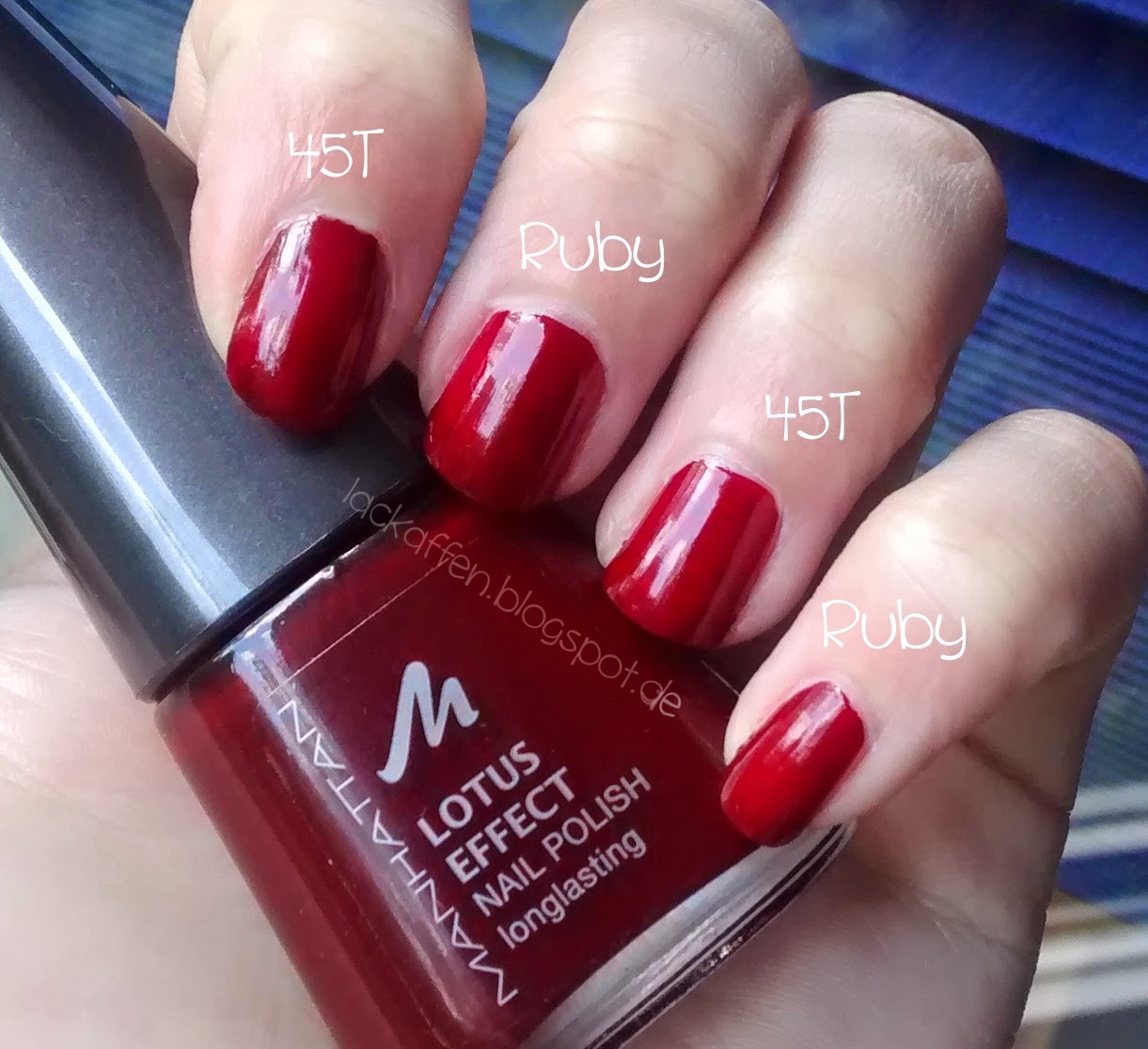 Lackaffen Dupetest In Rot Manhattan Vs Orly