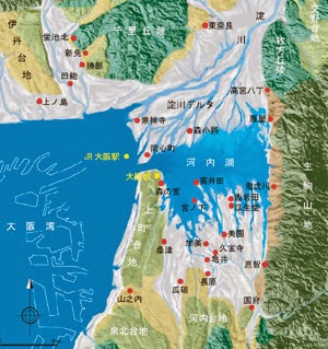 大阪の古地理図（弥生時代中期） （c）趙哲済・松田順一郎