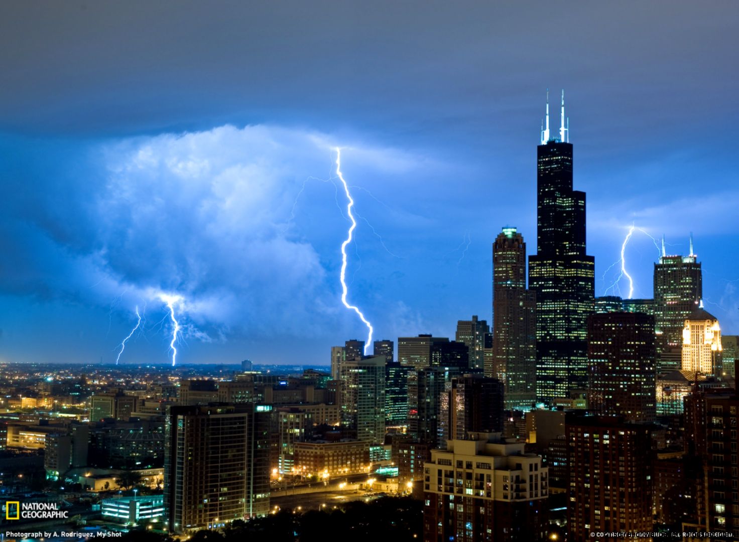 Chicago Sears Tower Lightning Chicago Sears Tower Lightning