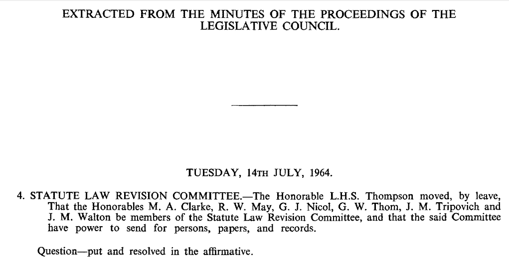 MIKIPEDIA LAW BLOG REPORT FROM THE STATUTE LAW REFORM COMMITTEE UPON