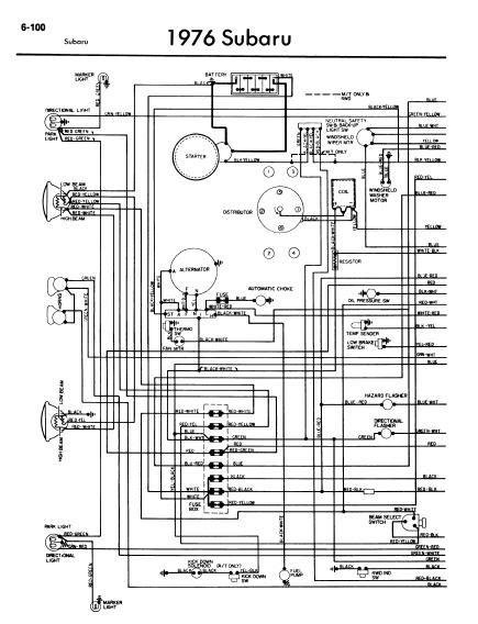 repair-manuals: Subaru 1976 Wiring Diagrams