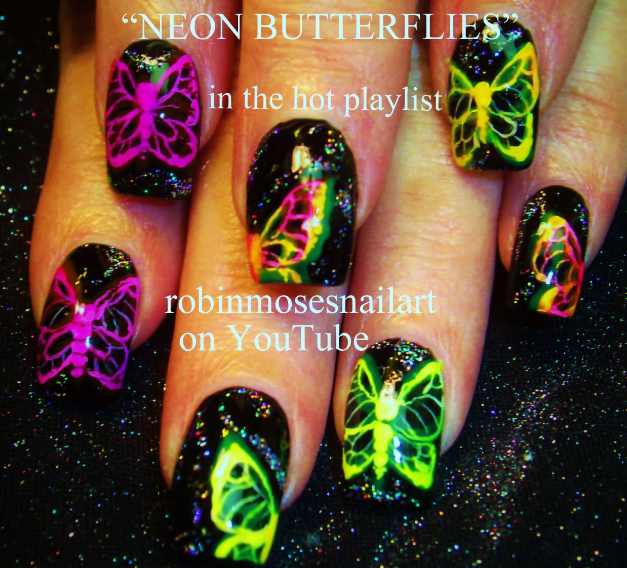 Robin Moses Nail Art "butterfly nail art" "diy summer nails" "diy