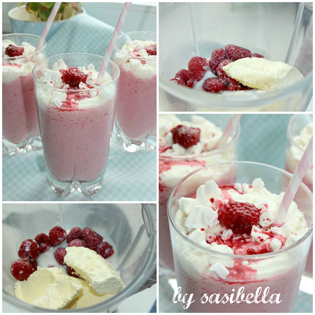 "Ofengeschmorte Vanille Himbeeren mit MeringueSahne" Sasibella