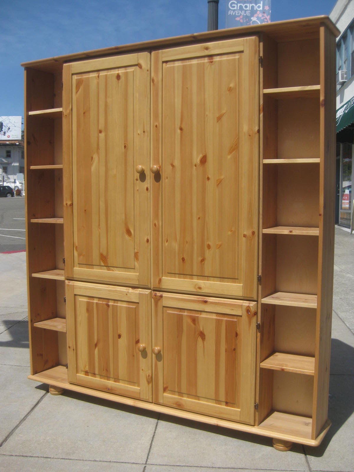 UHURU FURNITURE & COLLECTIBLES SOLD Pine TV Armoire 85