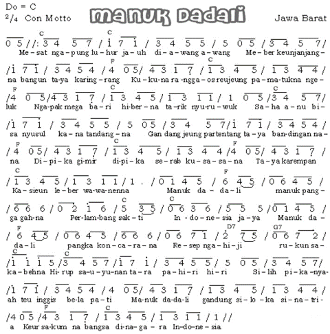 Not Angka Lagu Daerah Manuk Dadali Jawa Barat Tunas63 | not angka lagu manuk dadali Not Angka Lagu Daerah Manuk Dadali Jawa Barat Tunas63 | not angka lagu manuk dadali