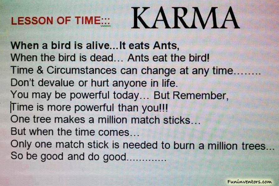 Lesson of time..KARMA.. FUN INVENTORS
