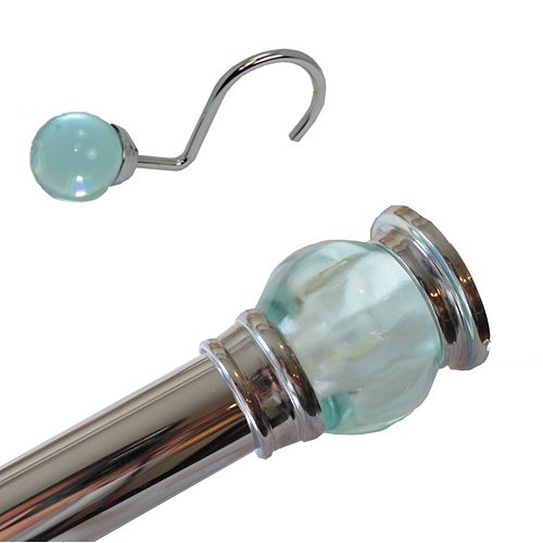 Elegant Home Fashions Finial Shower Curtain Rod & 12pk. Hooks