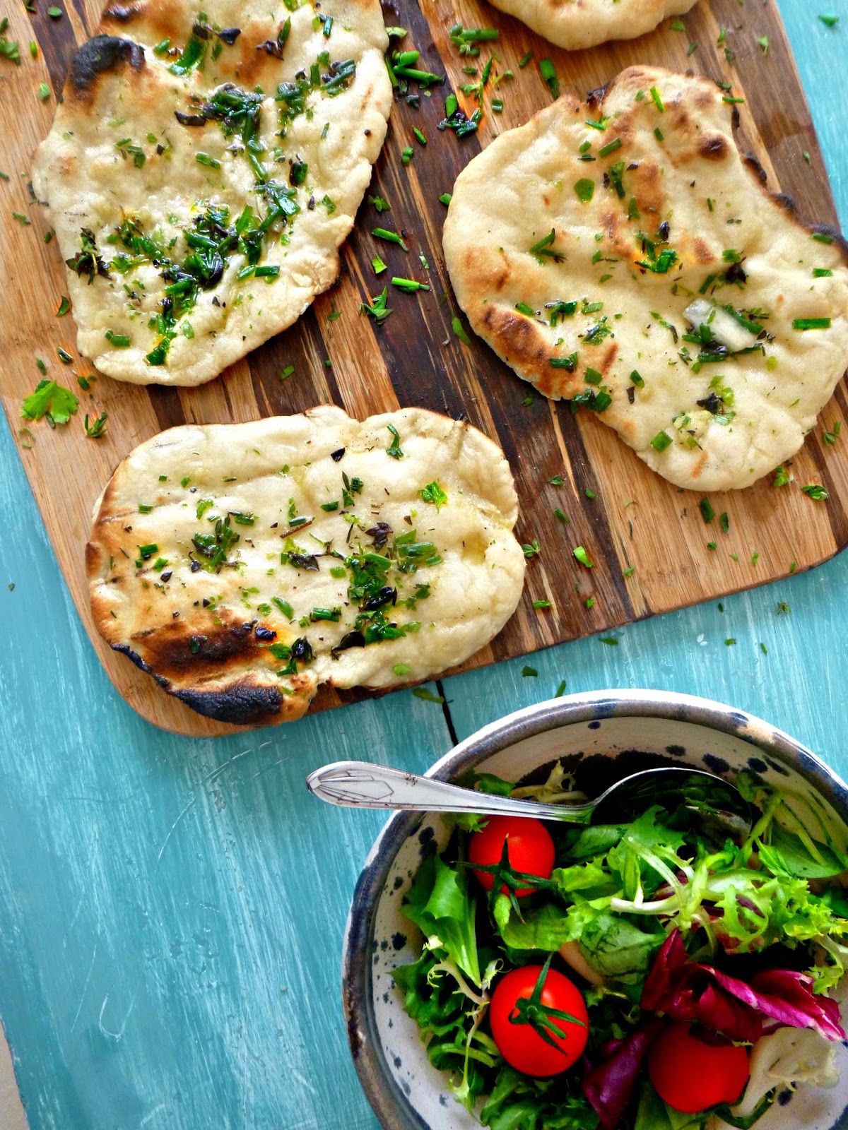 The Spoon and Whisk Easy BBQ Flatbreads with garlic herb butter