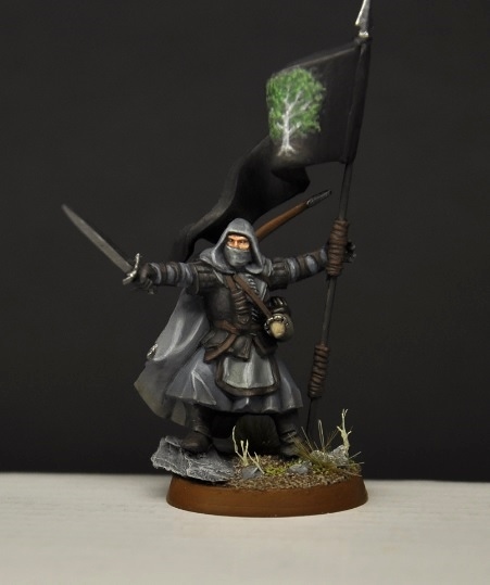 Bizzarewarstar Lotr Ranger Conversion Halbarad With Banner