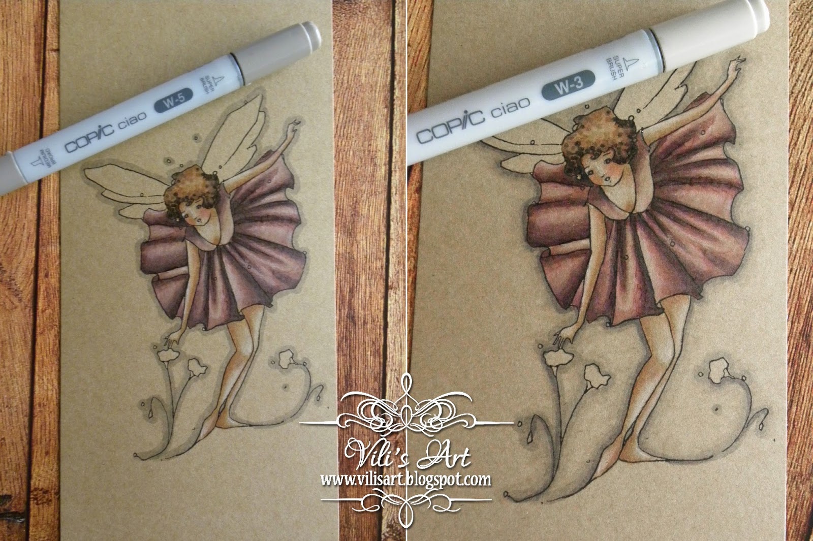 Copic Marker Europe Colouring with Copic markers on Kraft Paper