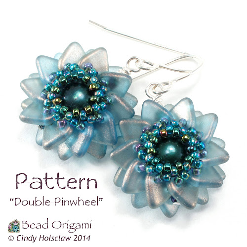 Bead Origami New Pattern Double Pinwheel Beaded Beads