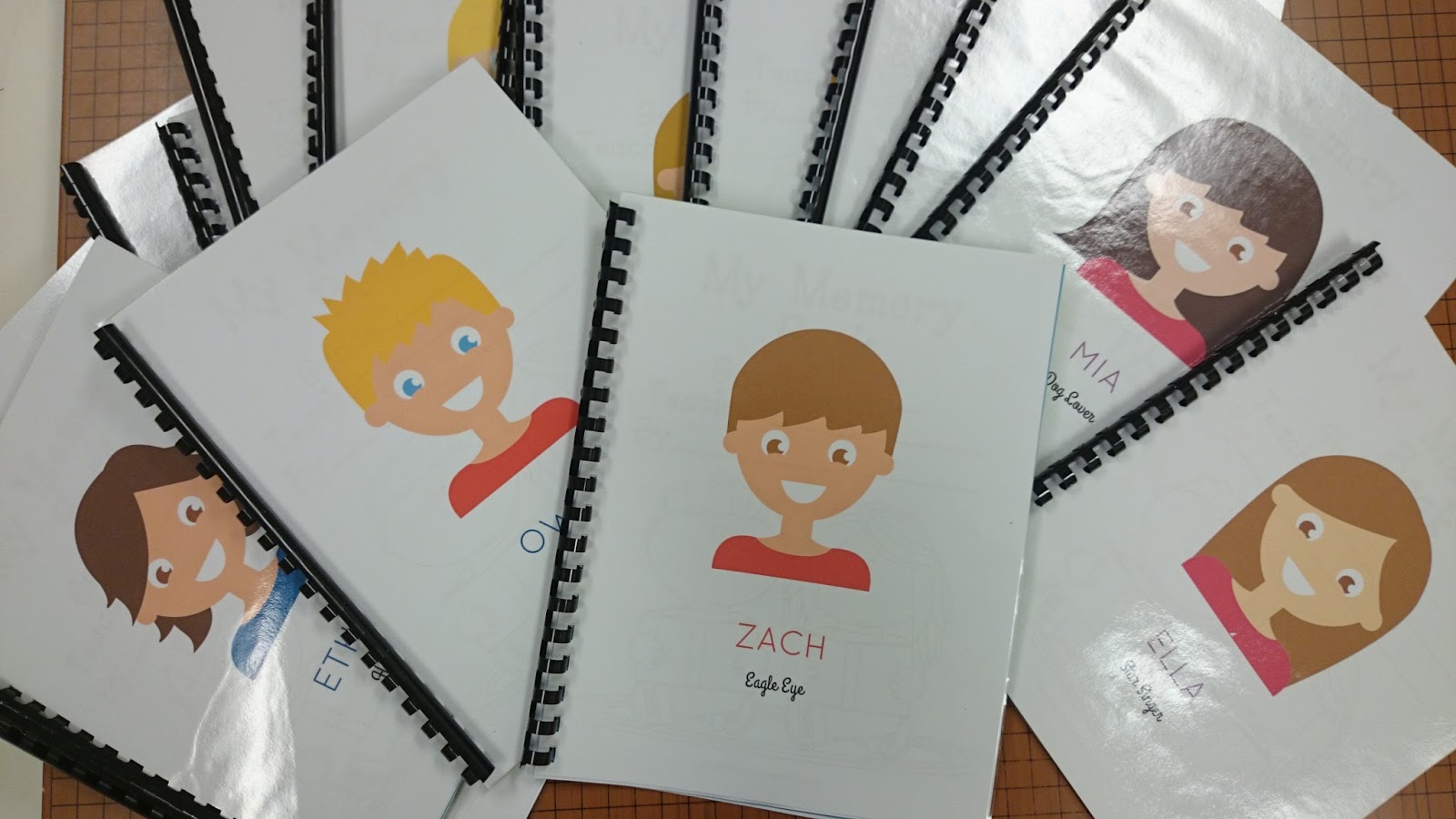 Folded Gingham Homemade Yearbooks...