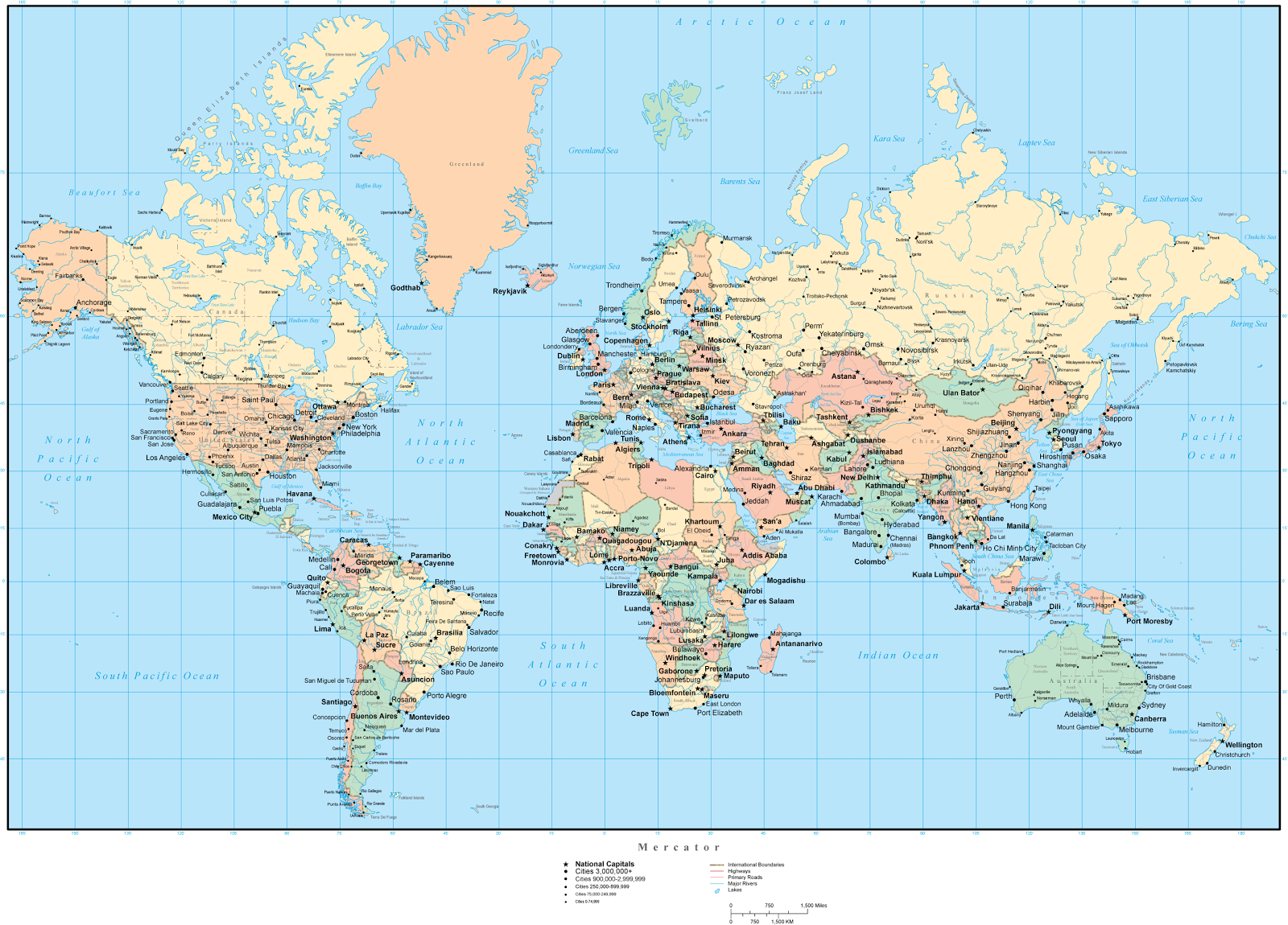 show me world map with countries