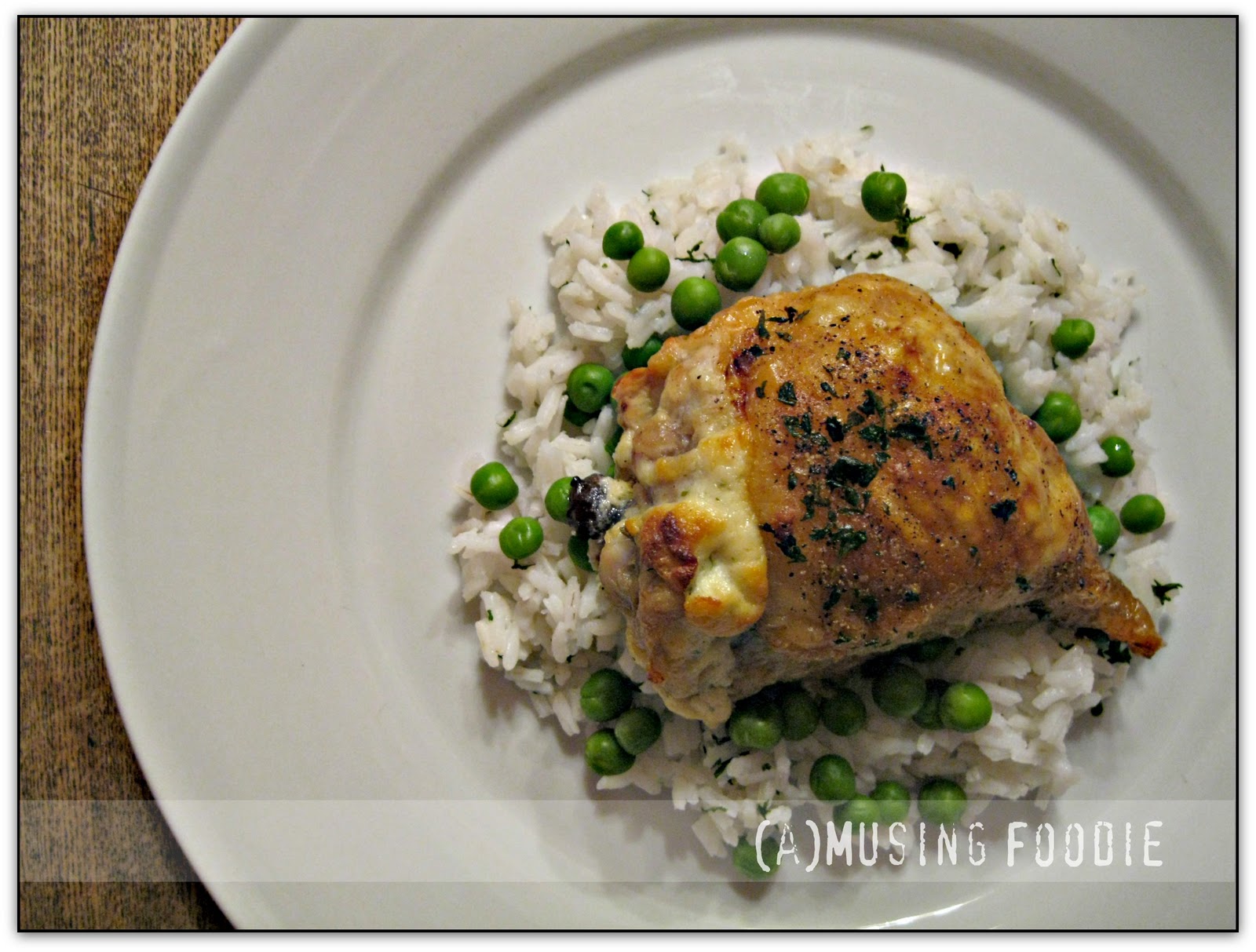 Roast Chicken Thighs Stuffed with Garlic & Herb Goat Cheese (a)Musing
