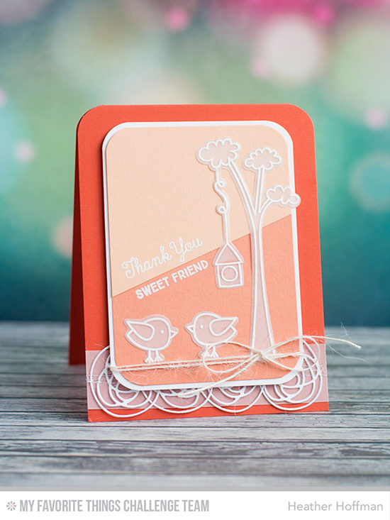 Sweet Friends Card from Heather Hoffman featuring the Miss Tiina Tweet on You stamp set and Die-namics