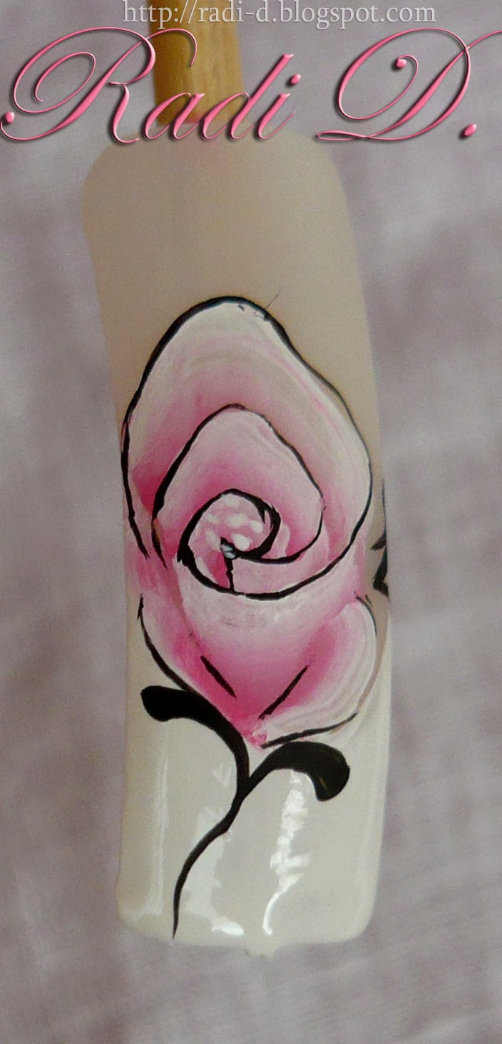 It`s all about nails Step by Step One Stroke Flower