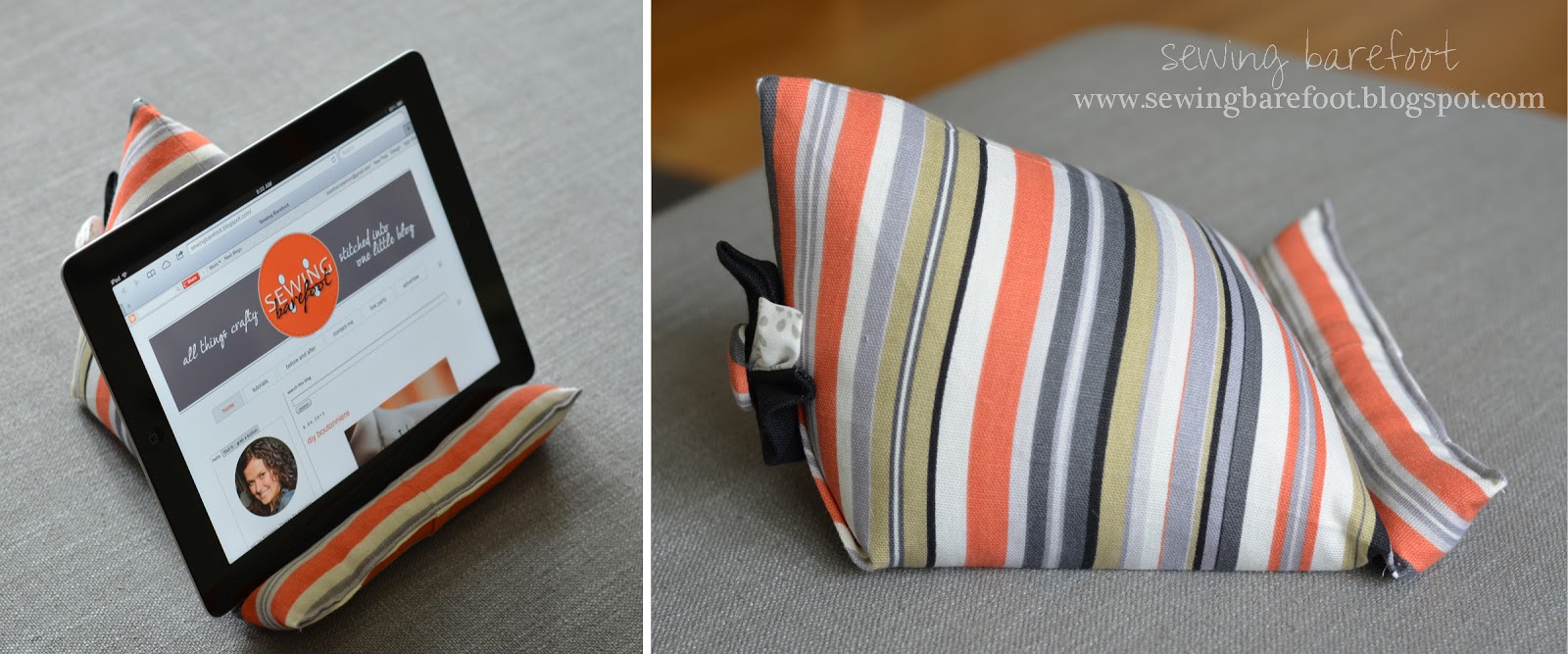 Sewing Barefoot ipad stand