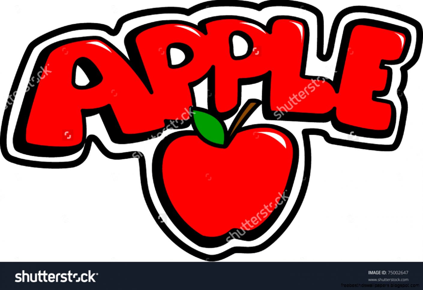 Apple Word Stock Vector Illustration 75002647 Shutterstock Apple Word Stock Vector Illustration 75002647 Shutterstock