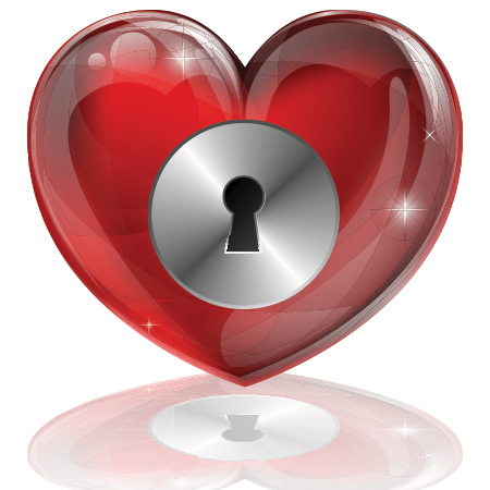 Locked heart icon