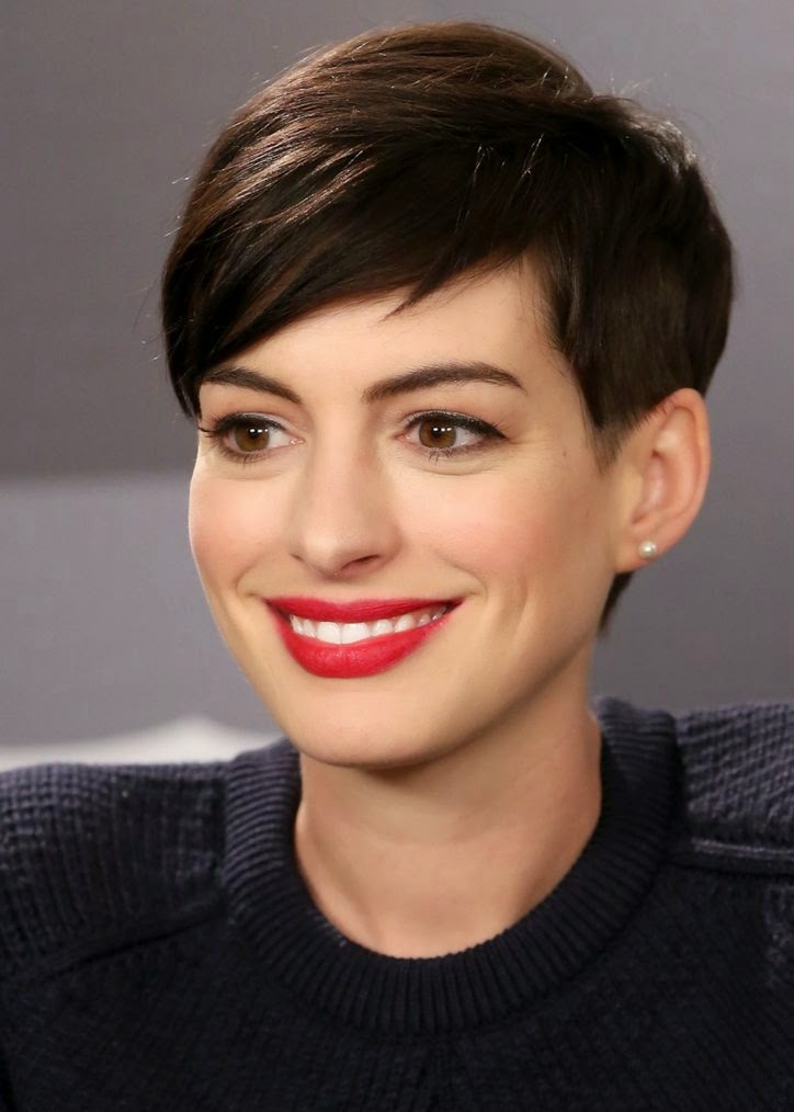 Morably Anne Hathaway Short Hair Vs Long Hair