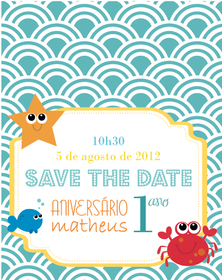 save the date aniversário infantil