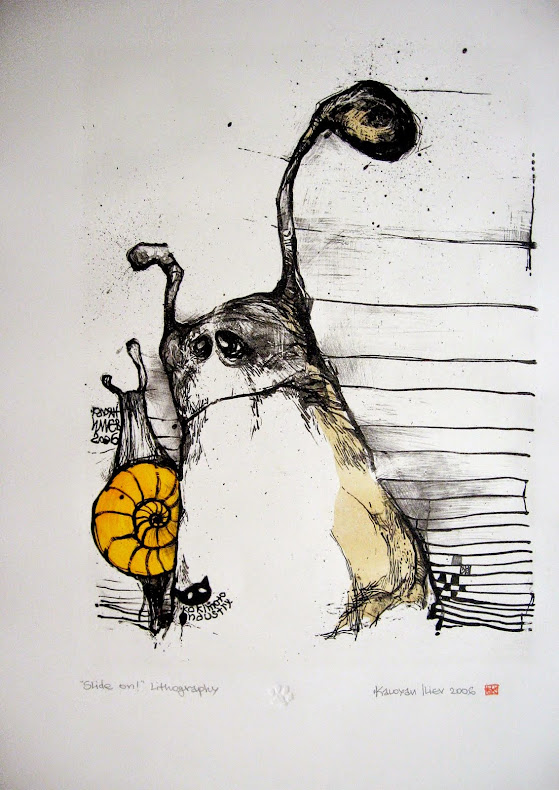 Slide on, 2006. Lithography