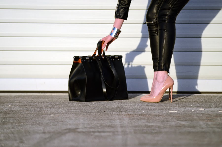 zara leather pants with zippers