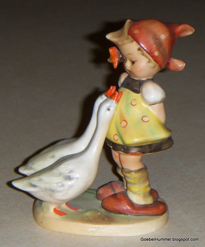 Goebel Hummel **VINTAGE 1950s Incised Full Bee** Goose Girl Goebel