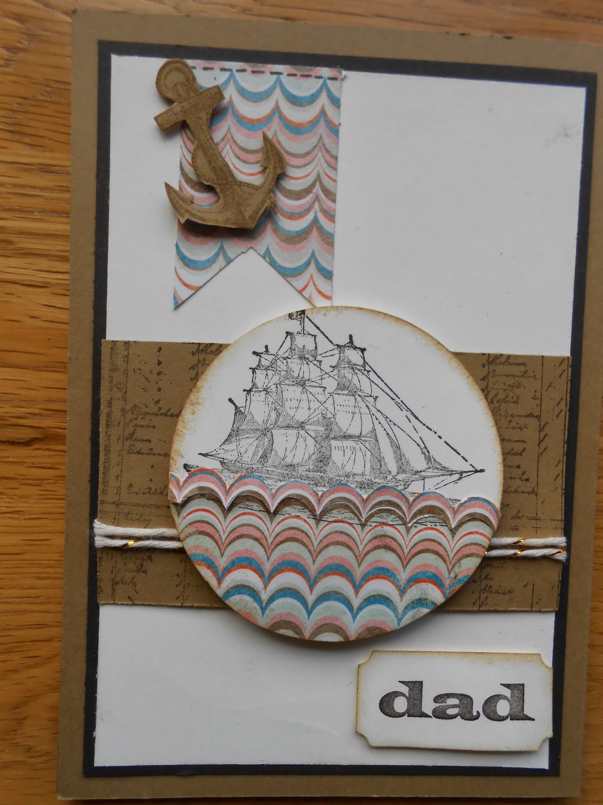 Linda's Craft Room Dad's open sea concertina card