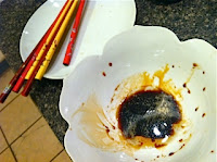 soy sauce mix of sauces bowl