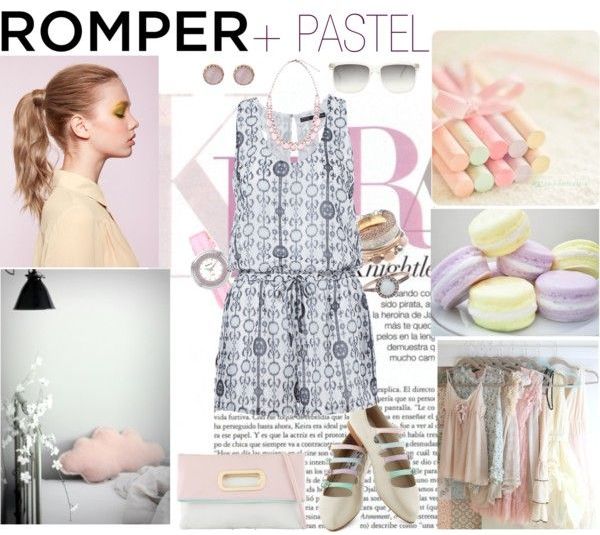 lovely romper outfit with pastel colors