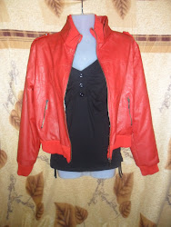 Red Jacket ( 80% origanal Leather ) Koleksi Bonda