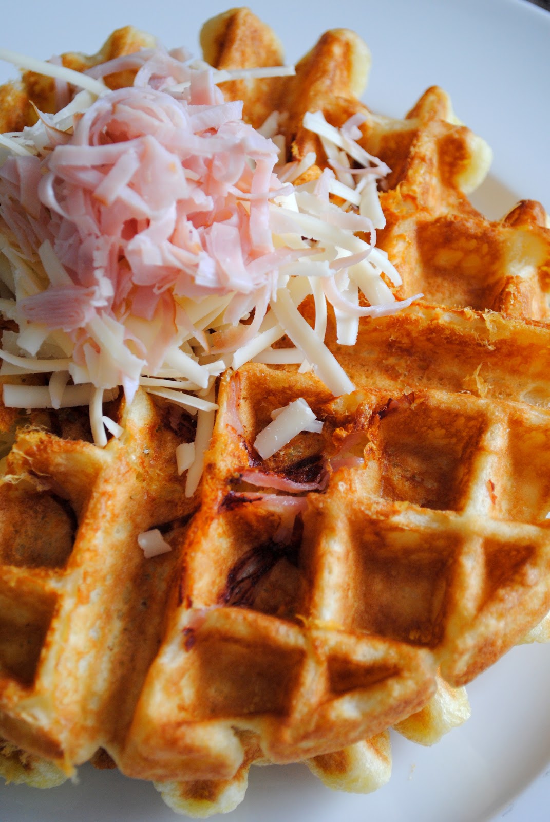 Take Another Bite Ham & Cheese Waffles