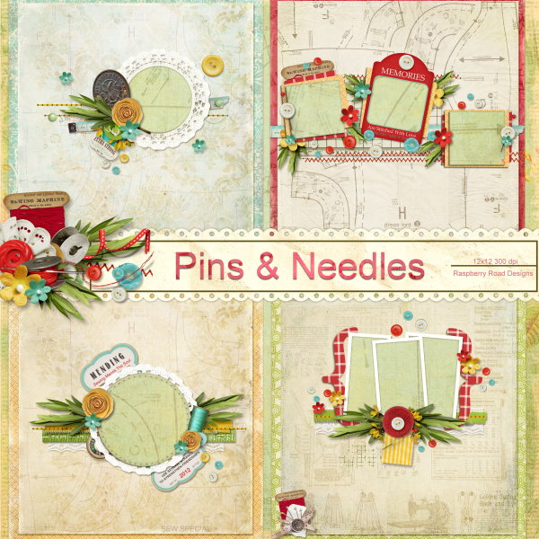 Raspberry Road Designs Pins & Needles Collection & Freebie