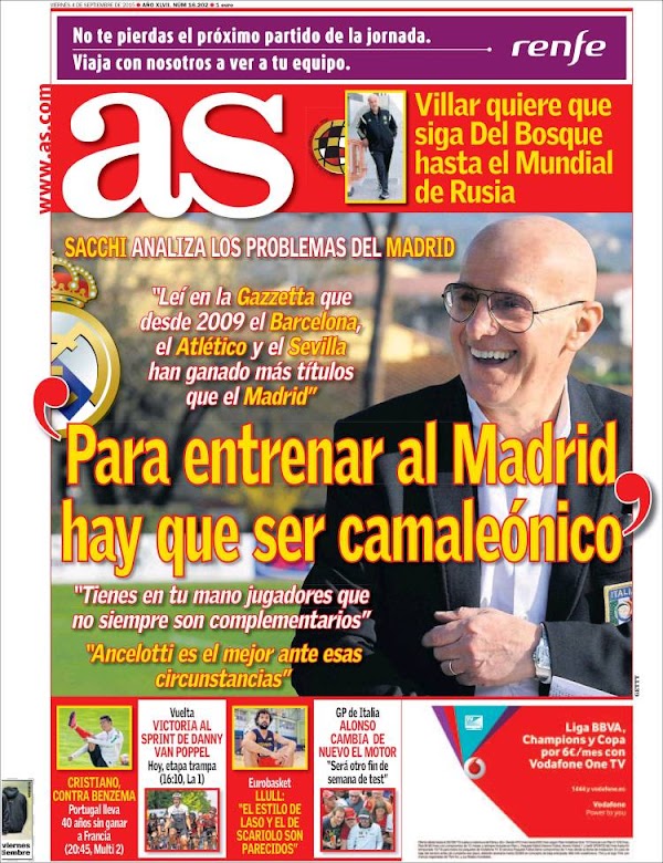 Real Madrid, AS: "Para entrenar al Madrid hay que ser camaleónico"