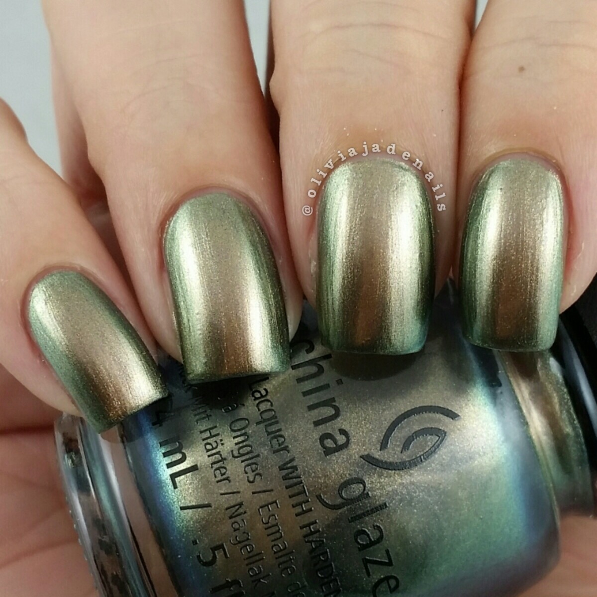 China Glaze Gone Glamping swatched by Olivia Jade Nails