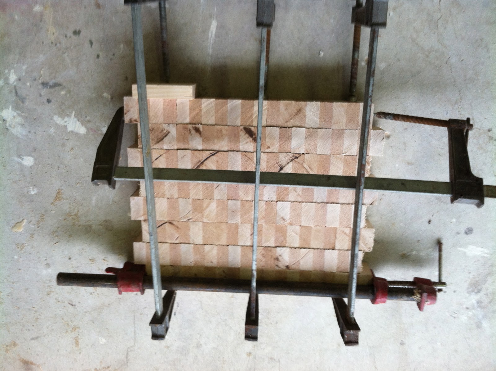 Lipstick and Sawdust Checkerboard Butcher Block Tutorial