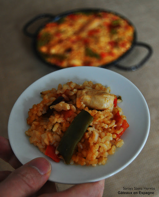 recette paella poulet traditionnelle espagnole