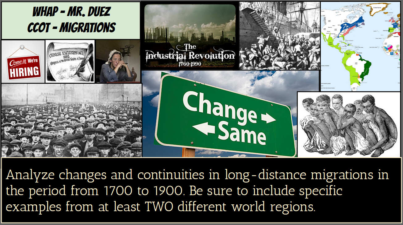 Explain the continuities and changes in economic systems and labor systems image