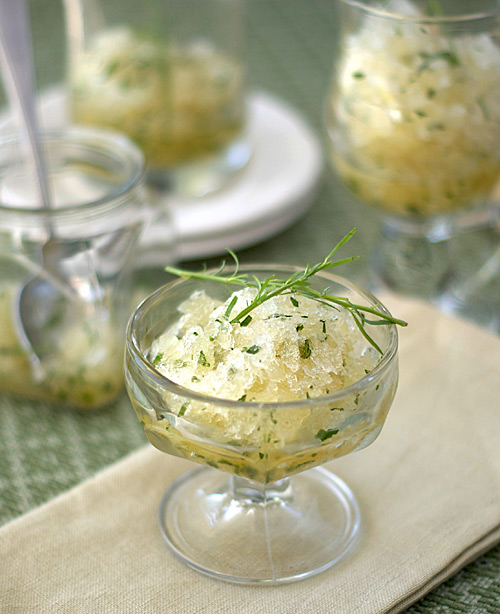 Apple Tarragon Granita Heat Oven to 350