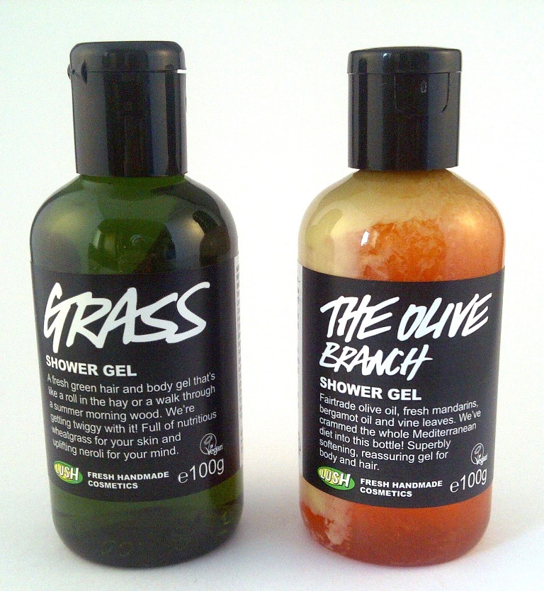 BeautySwot Lush The Olive Branch and Grass Shower Gels Review Travel