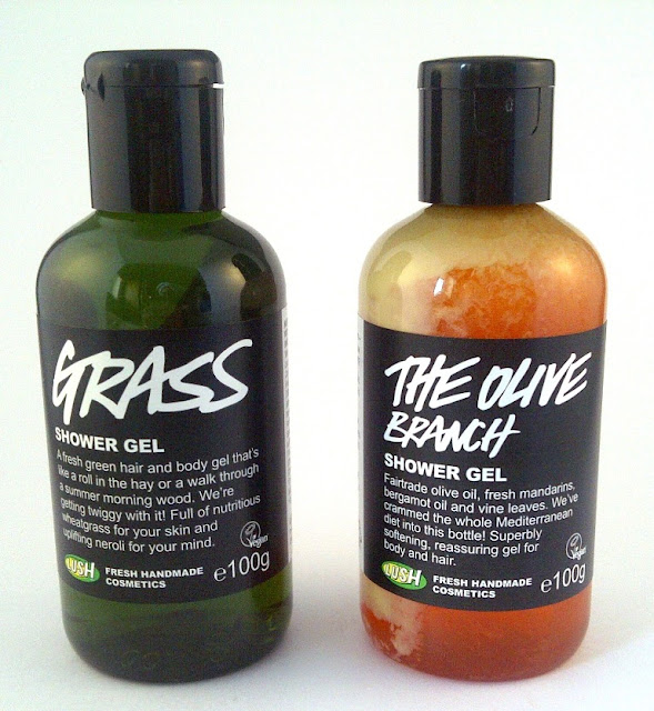 BeautySwot Lush The Olive Branch and Grass Shower Gels Review Travel