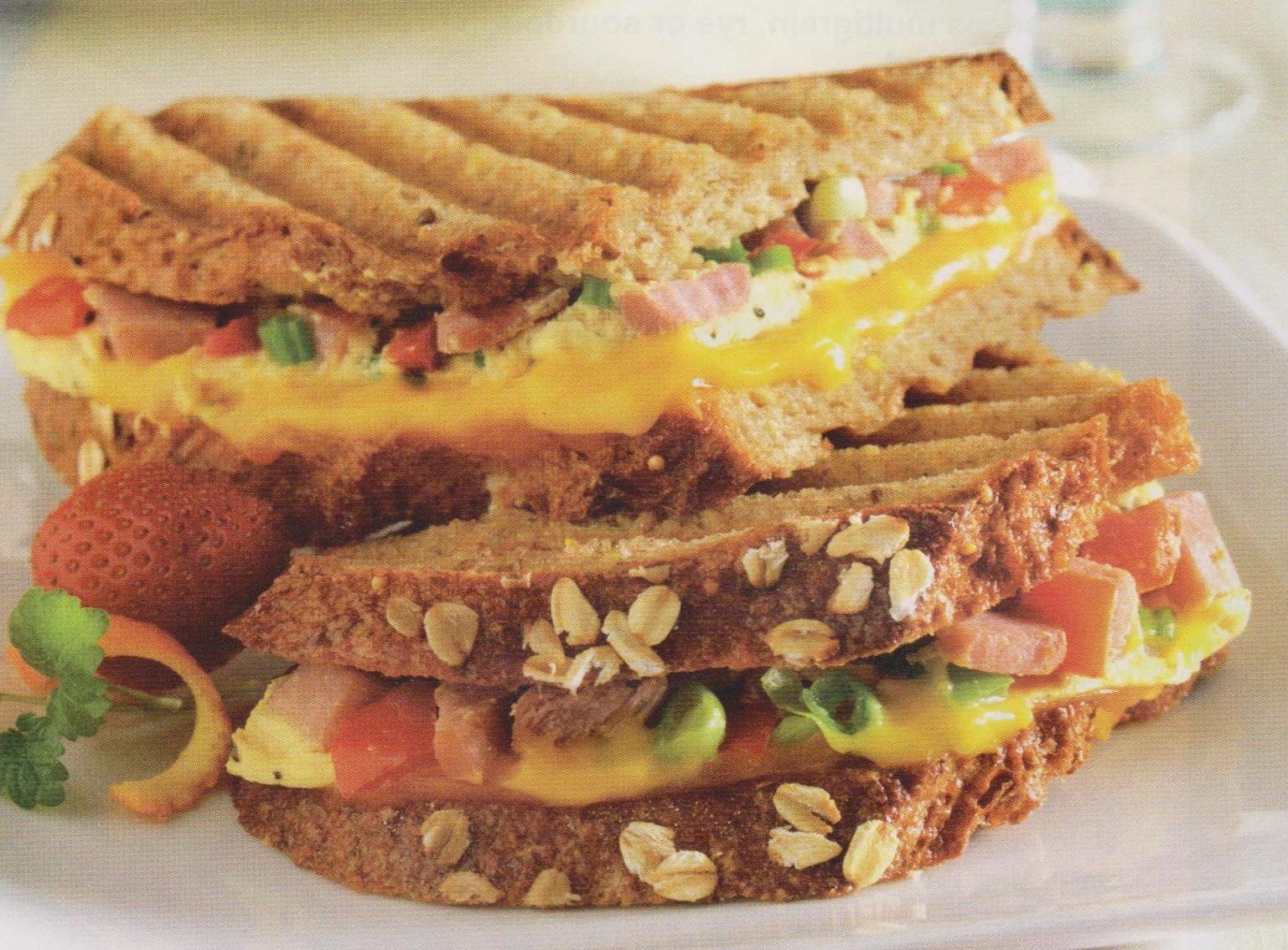 Debz Delicious Meals Diabetic Cooking Ham and Egg Breakfast Panini