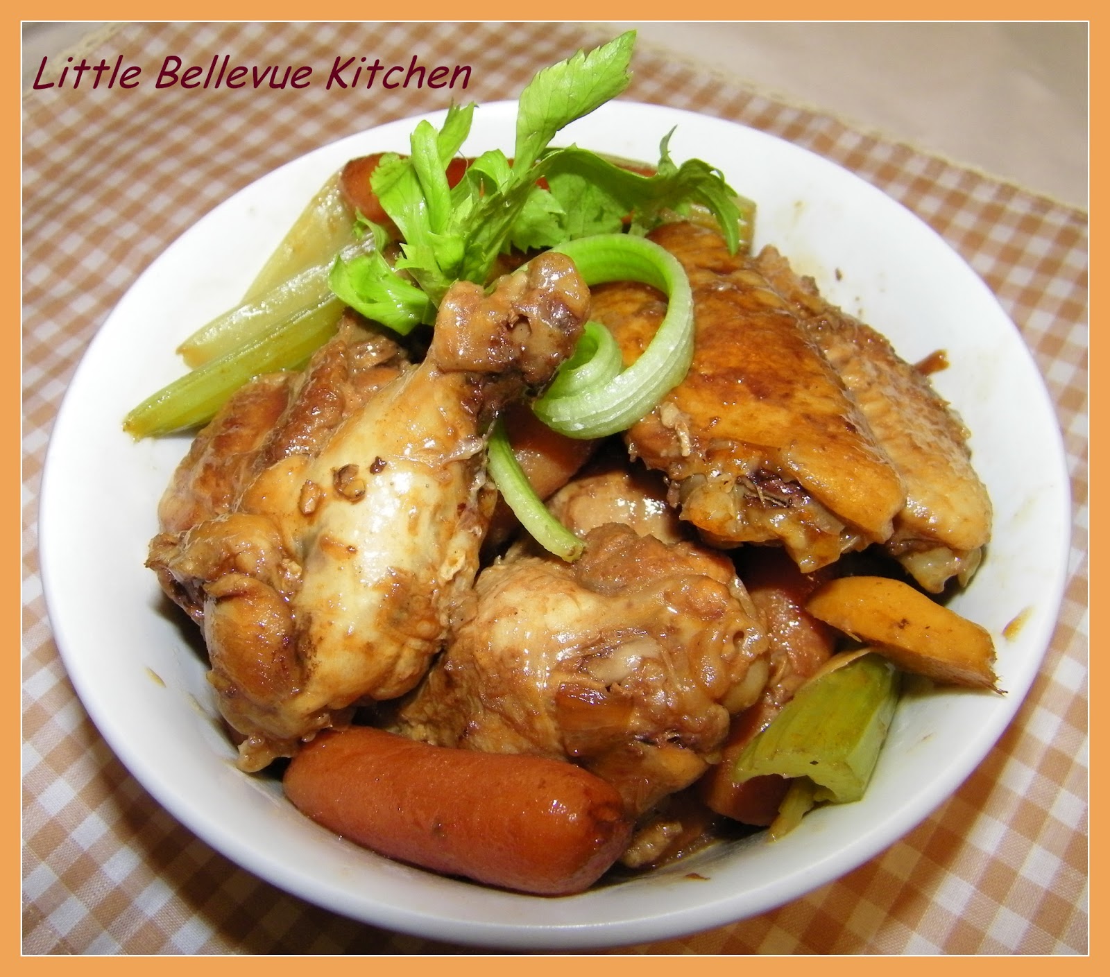 Little Bellevue Kitchen Braised Chicken Wings with Carrot & Celery