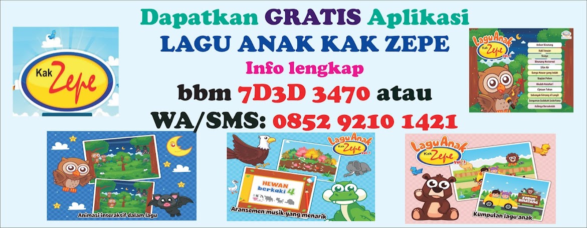 Lagu Anak Indonesia & Inggris by Kak Zepe (Lagu Anak-anak TK/Taman Kanak2,PAUD,SD English).