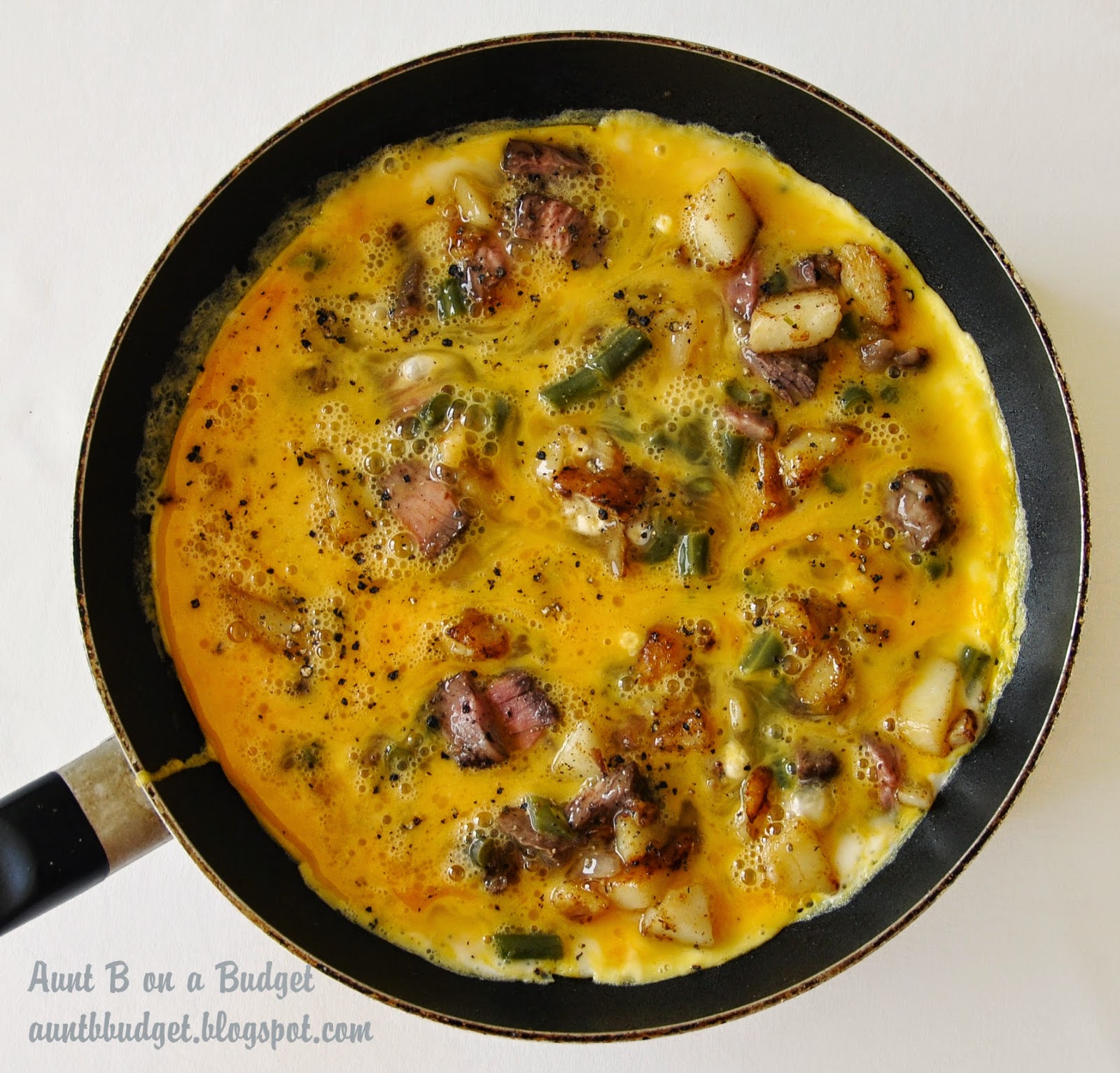 Aunt B on a Budget Steak and Egg Frittata