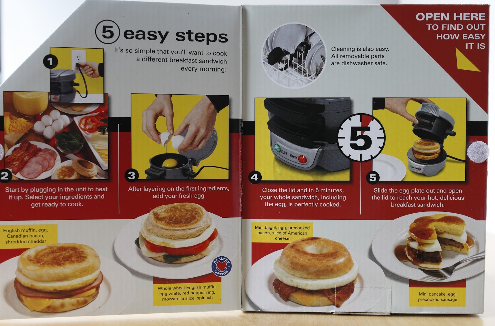 Hamilton Beach Breakfast Sandwich Maker with Egg Cooker Ring, Mini