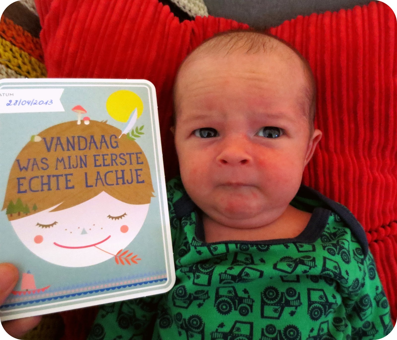 Tiene Milestone baby Card 4 weken