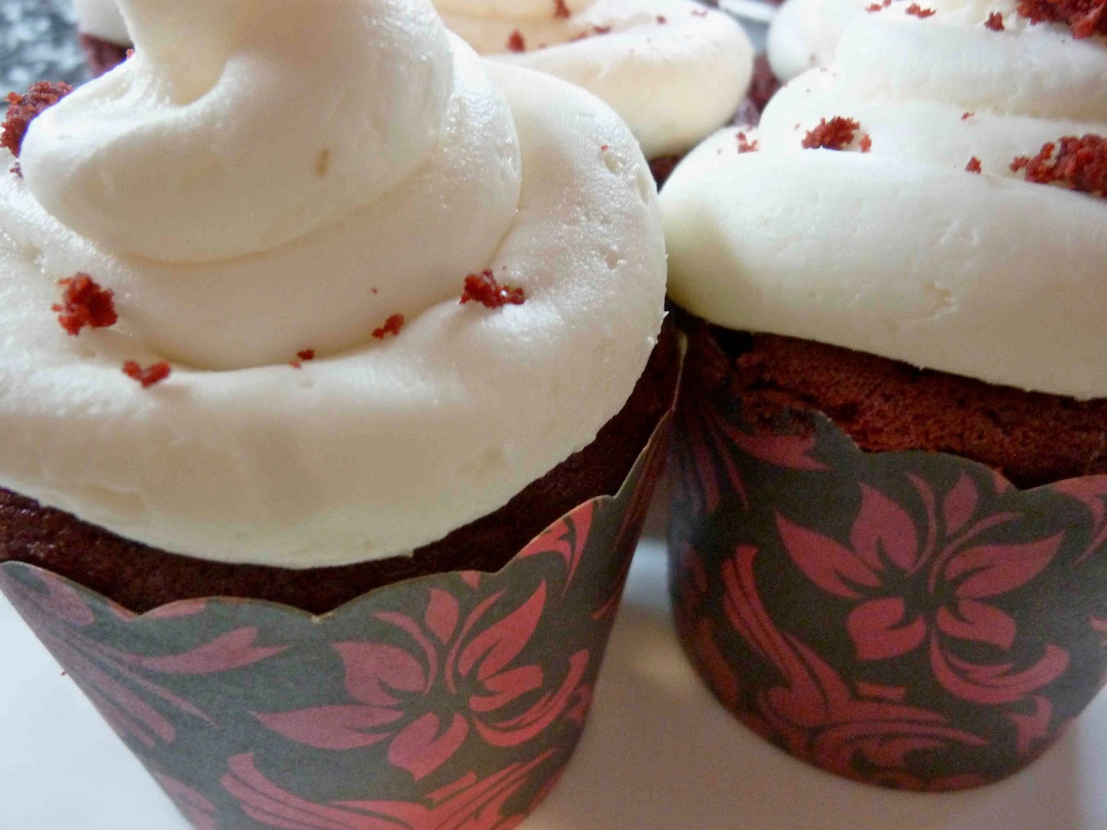 Red Velvet Cupcakes with Vanilla Vodka Buttercream Rocking the Red