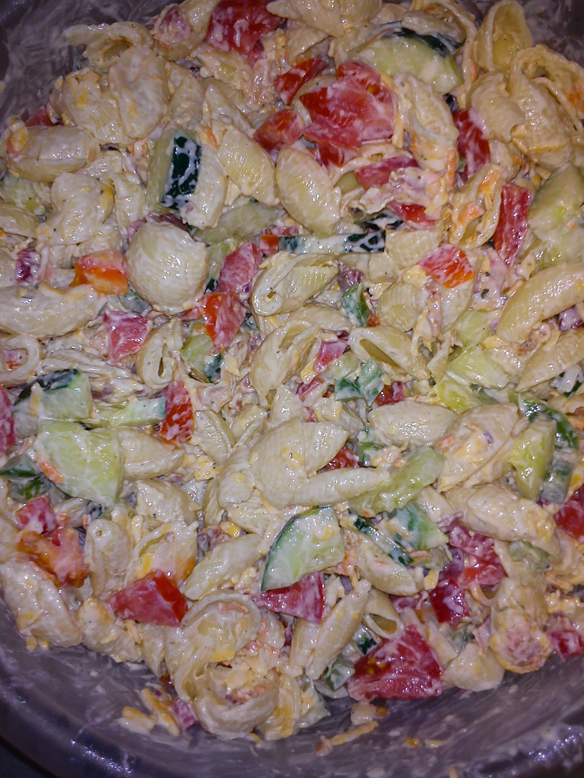 Daily Adventures of a Work at Home Mom Bacon Ranch Macaroni Salad That